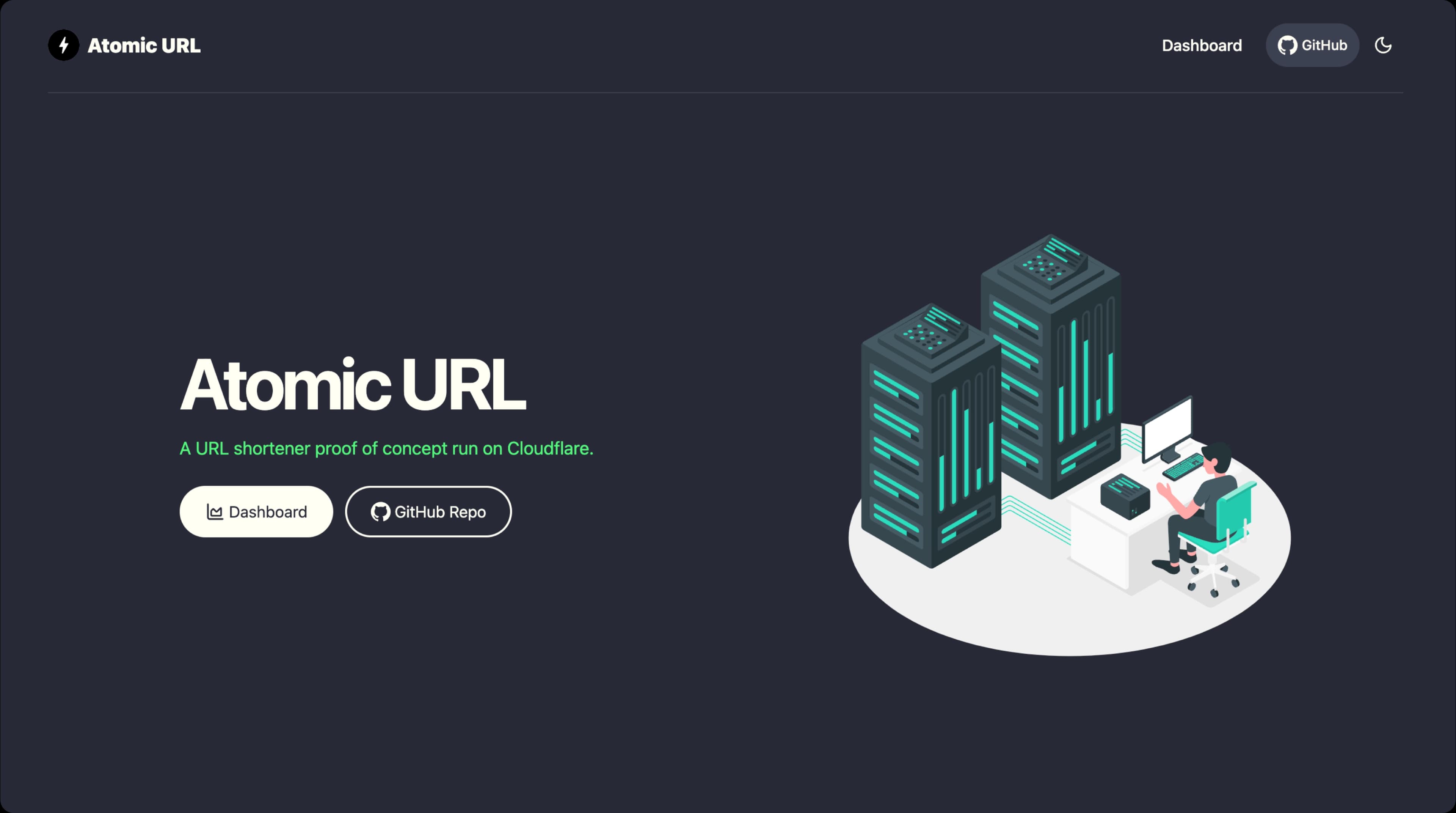 Visual representation of the project titled "Atomic URL"